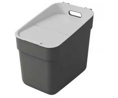 Šiukšlių dėžė CURVER READY, pilkos sp., 36,7 x 24,6 x 33,1 cm, 20 l