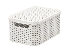 Curver Daiktadėžė su dangčiu Style, kreminės baltos spalvos, 18l, M