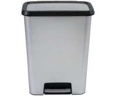 Curver 50L Talpos Inox Spalvos Pedalinė Šiukšlių Dėžė Compatta