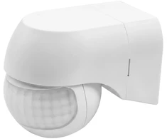 Judesio jutiklis PIR 12-24V Maclean, infraraudonųjų spindulių, IP44, baltas, veikimo nuotolis 12 m, maks. apkrova 60/120W, MCE623 W