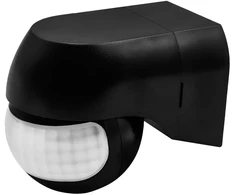 Judesio jutiklis PIR 12-24V Maclean, infraraudonųjų spindulių, IP44, juoda, veikimo nuotolis 12 m, maks. apkrova 60/120W, MCE623 B