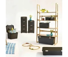 Dėžė su dangčiu Style Box Rattan S Curver 6L šviesiai pilka