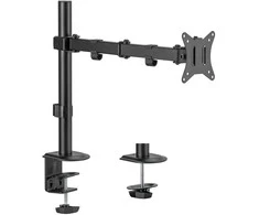 Maclean MC-753N LCD monitorius stalinis laikiklis 17-32" 9kg VESA 75x75 100x100 Vienos rankos ištiesiamas reguliuojamas