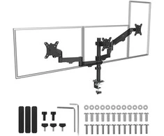Laikiklis Maclean 3 monitorius mount, gas spring, 17"-27", 2-8kg, juodas, MC-137