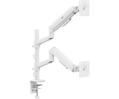 Laikiklis / wieszak na 2 monitory Ergo Office, sprężyna dujinė, 17"-32", 1-10kg, balta matt, ER-692 W
