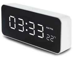 GreenBlue GB397 skaitmeninis LED žadintuvas su lengvai nuskaitoma temperatūra Ekrano termometro USB-C snaudimo atgaline atskaita