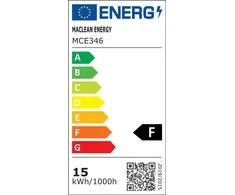 Sieninis šviestuvas Lampa „Maclean“ LED lempa, balta, 15 W, IP65, 1300 lm, neutrali balta (4000 K) MCE346 W
