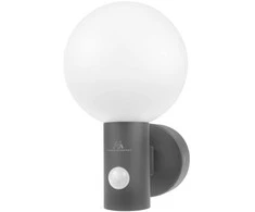 Maclean LED lempa su judesio jutikliu, PIR judesio jutiklis, pilka spalva, 15W, IP65, 1600lm, neutrali balta spalva (4000K) MCE5