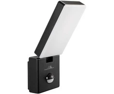 Maclean LED lempa su judesio jutikliu, PIR judesio jutiklis, juoda, 10W, IP65, 800lm, neutrali balta spalva (4000K) MCE516 B