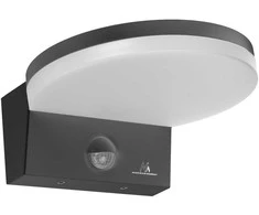Lubinis šviestuvas Lampa „Maclean“ LED šviestuvas su judesio jutikliu, PIR judesio jutiklis, pilkas, 15 W, IP65, 1560 lm, neutrali balta (4000 K) MCE344 GR