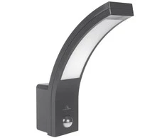 Lubinis šviestuvas MACLEAN MCE244GR LED lempa su infraraudonųjų spindulių judesio jutikliu 750lm 10W IP54