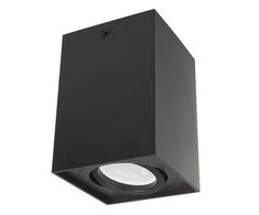 Lubinis šviestuvas Tuba „Maclean“ vamzdinis/virštinkinis šviestuvas, taškinis, halogeninis, kvadratinis, aliuminis, GU10, 80x80x115 mm, juodas, MCE426 B