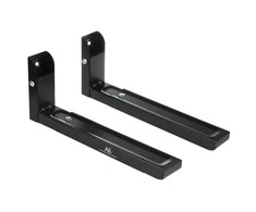 Maclean MC-915 B Universalus mikrobangų krosnelės laikiklio laikiklis sieninis Reguliuojamas kieto metalo virtuvė 30kg juoda