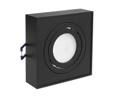Oprawa Įleidžiamas šviestuvas, LED vamzdinis „Maclean“, taškinis, SPOT, MR16/GU10, juodas, 94x94x32 mm, kvadratinis, aliuminis, MCE464 B