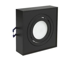 Oprawa Įleidžiamas šviestuvas, LED vamzdinis „Maclean“, taškinis, SPOT, MR16/GU10, juodas, 94x94x32 mm, kvadratinis, aliuminis, MCE464 B