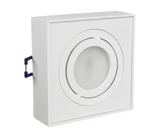 Lampa, „Maclean“ lubinis šviestuvas, prožektorius, MR16/GU10 šviesos šaltiniams, baltas, 94x94x32 mm, kvadratinis, aliuminis, MCE464 W