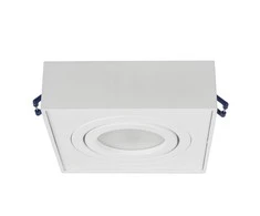 Lampa, „Maclean“ lubinis šviestuvas, prožektorius, MR16/GU10 šviesos šaltiniams, baltas, 94x94x32 mm, kvadratinis, aliuminis, MCE464 W