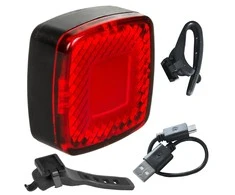 Lampka „Maclean“ LED galinis dviračio žibintas, prieblandos jutiklis, USB automatinis išsijungimas COB, maks. 125 lm, 450 mAh baterija, MCE355