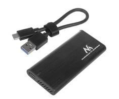 Obudowa „Maclean“ SSD korpusas, M.2, NVMe (PCIe), NGFF (SATA), USB 3.1, dydžiai 2230/2240/2260/2280, aliuminio korpusas, MCE443