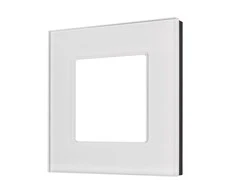 Szklana „Maclean“ vieno stiklo rėmelis, baltas, 86x86 mm, MCE730W