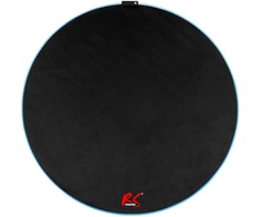 NanoRS RS171 žaidimų sėdynės kilimėlis su RGB apšvietimu, grindų kilimėlis po kėde, skersmuo 100 cm, Juodas