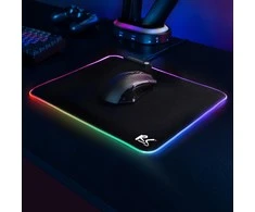 Gamingowa Pelės kilimėlis žaidimams su RGB LED apšvietimu NanoRS, 300x250x4mm, RS704
