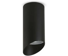 Lubinis šviestuvas Oprawa „Maclean“ paviršinio montavimo/vamzdinis šviestuvas, prožektorius, apvalus, aliuminis, GU10, 55x130 mm, juodas, MCE360 B