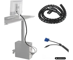 Organizator/maskownica kabli Maclean, 15mm x 1000mm, juoda, MCTV-898 B