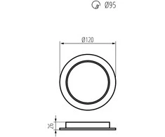 Lubinis šviestuvas „Maclean“ įleidžiama LED lubinė panelė SLIM, 9W, neutrali balta 4000K, 120 * 26 mm, 900 lm, MCE371 R