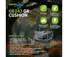GreenBlue Žaliamėlyna rutulinė pagalvėlė, sodui, gandro lizdui, 110 cm, GB243 GR