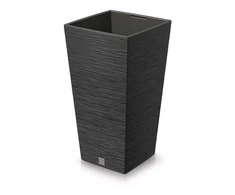 Prosperplast Dekoratyvinis kvadratinis vazonas Furu Square, antracitas
