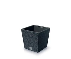 Prosperplast Vazonas FURU SQUARE LOW su įdėklu 10/7,5 L 240x240x235 mm antracito sp. Prosperp