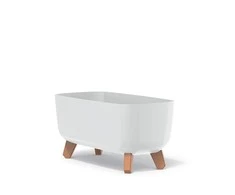 Bikuva.lt Vazonas PROSPERPLAST Gracia Case su kojelėmis, 390x195x187 mm, baltas