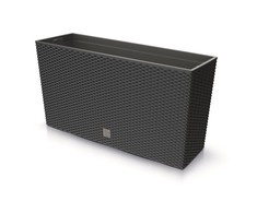 Prosperplast Lauko plastikinis vazonas RATO CASE M, su įdėklu, antracito sp., 24 x 77 x 41 cm