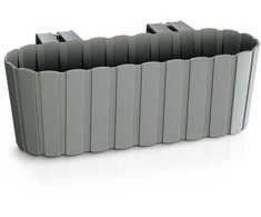 Bikuvalt Vazonas BOARDEE lovelis pakabinamas 4,9 L 212x383x130 mm pilka sp. Prosperplast