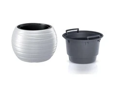 Prosperplast Puodas su įdėklu Maze DBMZK400 baltas