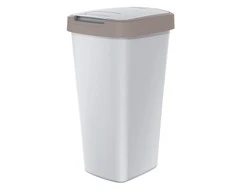 Prosperplast Keden šiukšlių dėžė Compacta Q, pilka su ruda apdaila, 25L