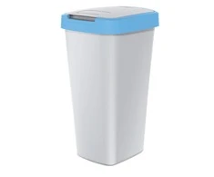 Prosperplast Šiukšliadėžė COMPACTA Q - šviesiai mėlyna / popiel 25l Keden