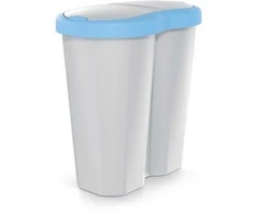 Prosperplast Šiukšliadėžė Compacta R Duo, Mėlyna/šviesiai pilka, talpa 40L, Jedna komora, Dwie pokrywki, NDRF40-2717C_427C