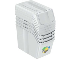 Prosperplast Šiukšliadėžė SORTIBOX 4x20L-popiel ISWB20S4-427C