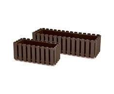 Gėlių vazonas Prosperplast Boardee Fencycase DDEF400-R222, rudas