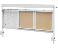 Ergo Office stalo pertvara/organizatorius, maks. apkrova 10 kg, balta ir kamštinė lenta, plotis 1250 mm, balta, ER-300 W