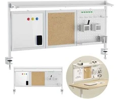 Ergo Office stalo pertvara/organizatorius, maks. apkrova 10 kg, balta ir kamštinė lenta, plotis 1250 mm, balta, ER-300 W