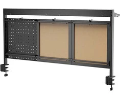 Ergo Office stalo pertvara/organizatorius, maks. apkrova 10 kg, balta ir kamštinė lenta, plotis 1250 mm, juoda, ER-300 B