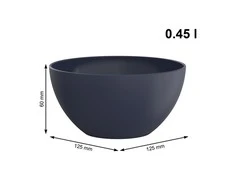 Plastikinis dubuo Caruba Rotho 450ml/12.5cm Iris Mėlyna