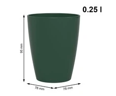 Plastikinė stiklinė Caruba Rotho 250ml Moss Žalias