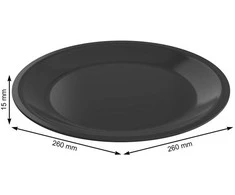 rotho Lėkštutė, 26 cm, plastikas, juoda