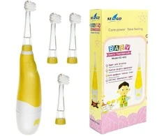 Šepetėlis SEAGO ultragarsinis dantų šepetėlis vaikams, geltonas, 1xAAA 1.5V (nepridedamas), 4 galvutės, SG-902 geltonas