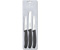 "Victorinox" 3 peilių rinkinys 6.7113.3 (juodas)