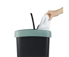Šiukšliadėžė Rotho Twist, juoda/tamsiai žalia, 50 l